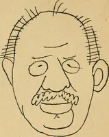 An illustration from Panoptikuma : irók és hirlapirók karrikaturái (1913)