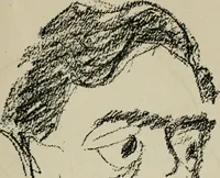 An illustration from Panoptikuma : irók és hirlapirók karrikaturái (1913)