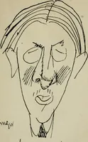An illustration from Panoptikuma : irók és hirlapirók karrikaturái (1913)