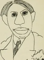 An illustration from Panoptikuma : irók és hirlapirók karrikaturái (1913)