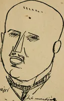 An illustration from Panoptikuma : irók és hirlapirók karrikaturái (1913)