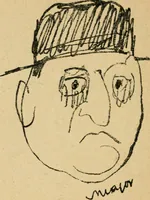 An illustration from Panoptikuma : irók és hirlapirók karrikaturái (1913)