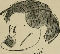 An illustration from Panoptikuma : irók és hirlapirók karrikaturái (1913)