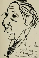 An illustration from Panoptikuma : irók és hirlapirók karrikaturái (1913)