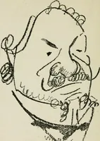 An illustration from Panoptikuma : irók és hirlapirók karrikaturái (1913)