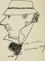An illustration from Panoptikuma : irók és hirlapirók karrikaturái (1913)