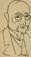 An illustration from Panoptikuma : irók és hirlapirók karrikaturái (1913)