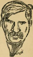 An illustration from Panoptikuma : irók és hirlapirók karrikaturái (1913)