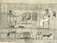 An illustration from Papyrus funéraires de la XXIe dynastie (1914)