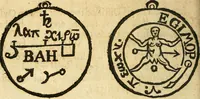 An illustration from Paracelsvs of the supreme mysteries of nature. : Of the spirits of the planets. of occult philosophy. The magical, sympathetical, and antipathetical cure of wounds and diseases. The mysteries of the twelve signs of the zodiack. (1656)