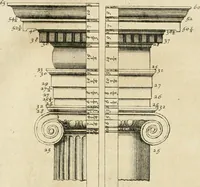 An illustration from Parallele de l'architecture antique avec la moderne : suivant les dix principaux auteurs qui ont écrit sur les cinq ordres (1766)