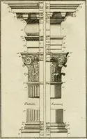 An illustration from Parallele de l'architecture antique avec la moderne : suivant les dix principaux auteurs qui ont écrit sur les cinq ordres (1766)