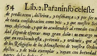Picture 15 of 31 from Paranynfo celeste : historia de la mystica zarza, milagrosa imagen, y prodigioso santuario de Aranzazu, de religiosos observantes de nuetro [sic] serafico padre San Francisco en la provincia de Guipuzcoa, de la region de Cantabria, (1690), leaf 208