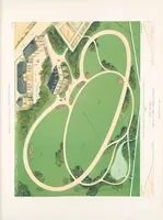 Picture 3 of 7 from Parcs et jardins des environs de Paris : Nouveau recueil de plans de jardins et petits parcs, dessinés à vol d'oiseau dans les genres français, anglais, suisse, etc. : variés de forme et de grandeur et accompagnés de constructions formant l'ornementation des jardins, pavillons, chalets, chaumières, kiosques, belvédères, orangeries, serres, pigeonniers, ponts, cascades, rochers, grottes, berceaux, etc., leaf 63
