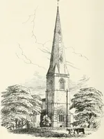 An illustration from Parish churches; being perspective views of English ecclesiastical structures: accompanied by plans drawn to a uniform scale, and letter-press descriptions (1851)