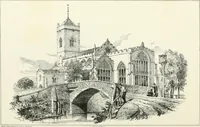 An illustration from Parish churches; being perspective views of English ecclesiastical structures: accompanied by plans drawn to a uniform scale, and letter-press descriptions (1851)