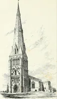 An illustration from Parish churches; being perspective views of English ecclesiastical structures: accompanied by plans drawn to a uniform scale, and letter-press descriptions (1851)