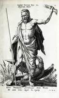 Picture 3 of 17 from Parnassus biceps : in cujus priore jugo musarum deorumque praesidum Hippocrenes : in altero deorum fatidicorum phoebadum, et vatum illustriorum qui priscis seculis oraculis, & praedictionibus claruerunt imagines proponuntur, & distichis latinis explicantur (1627), leaf 35