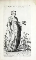 Picture 6 of 17 from Parnassus biceps : in cujus priore jugo musarum deorumque praesidum Hippocrenes : in altero deorum fatidicorum phoebadum, et vatum illustriorum qui priscis seculis oraculis, & praedictionibus claruerunt imagines proponuntur, & distichis latinis explicantur (1627), leaf 53