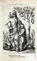 Picture 13 of 17 from Parnassus biceps : in cujus priore jugo musarum deorumque praesidum Hippocrenes : in altero deorum fatidicorum phoebadum, et vatum illustriorum qui priscis seculis oraculis, & praedictionibus claruerunt imagines proponuntur, & distichis latinis explicantur (1627), leaf 97