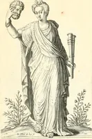 An illustration from Parnassvs cum imaginibus mvsarvm deorumq[ue] praesidum Hippocrenes : omnia depicta sunt, & distichis latinis illustrata (1601)