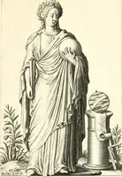 Picture 21 of 49 from Parnassvs cum imaginibus mvsarvm deorumq[ue] praesidum Hippocrenes : omnia depicta sunt, & distichis latinis illustrata (1601), leaf 54
