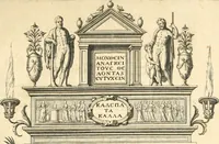 An illustration from Parnassvs cum imaginibus mvsarvm deorumq[ue] praesidum Hippocrenes : omnia depicta sunt, & distichis latinis illustrata (1601)