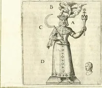 An illustration from Parnassvs cum imaginibus mvsarvm deorumq[ue] praesidum Hippocrenes : omnia depicta sunt, & distichis latinis illustrata (1601)