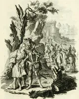 An illustration from Pars I. des berühmten italiänische[n] Ritters Caesaris Ripae, allerley Künsten und Wissenschafften dienlicher Sinnbildern und Gedancken : welchen jedesmahlen eine hierzu taugliche Historia oder Gleichnis beÿgefüget (1758)