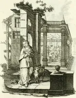 An illustration from Pars I. des berühmten italiänische[n] Ritters Caesaris Ripae, allerley Künsten und Wissenschafften dienlicher Sinnbildern und Gedancken : welchen jedesmahlen eine hierzu taugliche Historia oder Gleichnis beÿgefüget (1758)