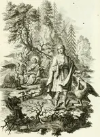 An illustration from Pars I. des berühmten italiänische[n] Ritters Caesaris Ripae, allerley Künsten und Wissenschafften dienlicher Sinnbildern und Gedancken : welchen jedesmahlen eine hierzu taugliche Historia oder Gleichnis beÿgefüget (1758)