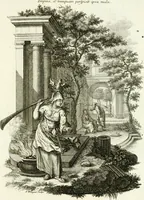 An illustration from Pars I. des berühmten italiänische[n] Ritters Caesaris Ripae, allerley Künsten und Wissenschafften dienlicher Sinnbildern und Gedancken : welchen jedesmahlen eine hierzu taugliche Historia oder Gleichnis beÿgefüget (1758)