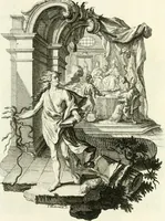 An illustration from Pars I. des berühmten italiänische[n] Ritters Caesaris Ripae, allerley Künsten und Wissenschafften dienlicher Sinnbildern und Gedancken : welchen jedesmahlen eine hierzu taugliche Historia oder Gleichnis beÿgefüget (1758)
