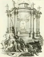 An illustration from Pars I. des berühmten italiänische[n] Ritters Caesaris Ripae, allerley Künsten und Wissenschafften dienlicher Sinnbildern und Gedancken : welchen jedesmahlen eine hierzu taugliche Historia oder Gleichnis beÿgefüget (1758)