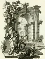 Picture 133 of 208 from Pars I. des berühmten italiänische[n] Ritters Caesaris Ripae, allerley Künsten und Wissenschafften dienlicher Sinnbildern und Gedancken : welchen jedesmahlen eine hierzu taugliche Historia oder Gleichnis beÿgefüget (1758), leaf 284