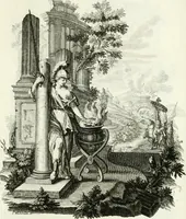 An illustration from Pars I. des berühmten italiänische[n] Ritters Caesaris Ripae, allerley Künsten und Wissenschafften dienlicher Sinnbildern und Gedancken : welchen jedesmahlen eine hierzu taugliche Historia oder Gleichnis beÿgefüget (1758)
