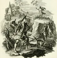 An illustration from Pars I. des berühmten italiänische[n] Ritters Caesaris Ripae, allerley Künsten und Wissenschafften dienlicher Sinnbildern und Gedancken : welchen jedesmahlen eine hierzu taugliche Historia oder Gleichnis beÿgefüget (1758)
