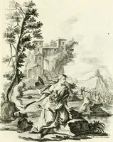 An illustration from Pars I. des berühmten italiänische[n] Ritters Caesaris Ripae, allerley Künsten und Wissenschafften dienlicher Sinnbildern und Gedancken : welchen jedesmahlen eine hierzu taugliche Historia oder Gleichnis beÿgefüget (1758)