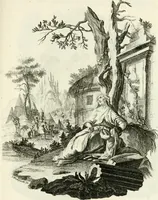An illustration from Pars I. des berühmten italiänische[n] Ritters Caesaris Ripae, allerley Künsten und Wissenschafften dienlicher Sinnbildern und Gedancken : welchen jedesmahlen eine hierzu taugliche Historia oder Gleichnis beÿgefüget (1758)