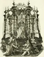 An illustration from Pars I. des berühmten italiänische[n] Ritters Caesaris Ripae, allerley Künsten und Wissenschafften dienlicher Sinnbildern und Gedancken : welchen jedesmahlen eine hierzu taugliche Historia oder Gleichnis beÿgefüget (1758)