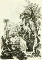 An illustration from Pars I. des berühmten italiänische[n] Ritters Caesaris Ripae, allerley Künsten und Wissenschafften dienlicher Sinnbildern und Gedancken : welchen jedesmahlen eine hierzu taugliche Historia oder Gleichnis beÿgefüget (1758)