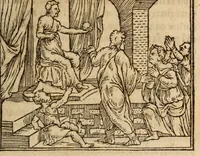 An illustration from Parte primera de la Chronica del Perv : qve tracta la demarcacion de sus prouincias, la descripcion dellas, las fundaciones de las nueuas ciudades, los ritos y costumbres delos Indios, y otras cosas estrañas dignas de ser sabidas (1554)