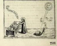 An illustration from Partheneia sacra, or, The mysterious and delicious garden of the sacred Parthenes : symbolically set forth and enriched with pious devises and emblemes for the entertainment of deuout soules, contriued al to the honour of the incomparable Virgin Marie, Mother of God, for the pleasure and deuotion especially of the parthenian sodalitie of her Immaculate Conception (1633)