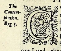 An illustration from Partheneia sacra, or, The mysterious and delicious garden of the sacred Parthenes : symbolically set forth and enriched with pious devises and emblemes for the entertainment of deuout soules, contriued al to the honour of the incomparable Virgin Marie, Mother of God, for the pleasure and deuotion especially of the parthenian sodalitie of her Immaculate Conception (1633)