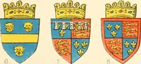 An illustration from The particular description of England. 1588. With views of some of the chief towns and armorial bearings of nobles and bishops (1879)