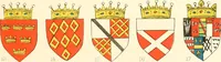 An illustration from The particular description of England. 1588. With views of some of the chief towns and armorial bearings of nobles and bishops (1879)