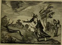 An illustration from Emblemata Florentii Schoonhovii I.C. Goudani, partim moralia, partim etiam civilia. Cum latiori eorundem ejusdem auctoris interpretatione. Accedunt et alia quaedam poëmatia in alijs poëmatum suorum libris non contenta (1618)