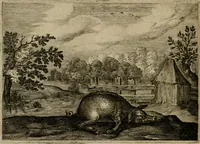 An illustration from Emblemata Florentii Schoonhovii I.C. Goudani, partim moralia, partim etiam civilia. Cum latiori eorundem ejusdem auctoris interpretatione. Accedunt et alia quaedam poëmatia in alijs poëmatum suorum libris non contenta (1618)