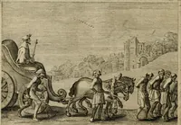 An illustration from Emblemata Florentii Schoonhovii I.C. Goudani, partim moralia, partim etiam civilia. Cum latiori eorundem ejusdem auctoris interpretatione. Accedunt et alia quaedam poëmatia in alijs poëmatum suorum libris non contenta (1618)