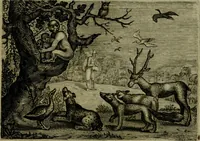 An illustration from Emblemata Florentii Schoonhovii I.C. Goudani, partim moralia, partim etiam civilia. Cum latiori eorundem ejusdem auctoris interpretatione. Accedunt et alia quaedam poëmatia in alijs poëmatum suorum libris non contenta (1618)